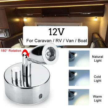 12V LED Zatemnitev Samem Branju Svetlobo Dotik Spalnica Stenske luči za Prikolico RV Karavana Hotel