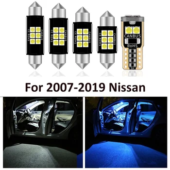 13pcs Canbus Povratne Luči Za Nissan Fo Qashqai J10 J11 2007-2019 LED Žarnice registrske Tablice+Notranjost Strehe Zemljevid Dome Žarnice