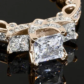 14K Zlato je Povečal Bijoux Femme Diamond 2 Karat Obroč za Ženske Poroko Bizuteria Čisto Gemstone Diamant, Zlati Obroč, Nakit, Anel Ženske
