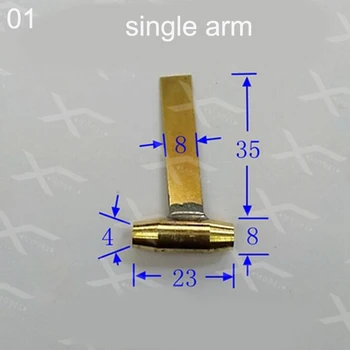 1PC Medenina Gred Nosilec Nosilec Notranje Dia 3 mm/4 mm Propeler Strut Dvojno Eno Roko Podporo za Simulacijo RC Čoln Model