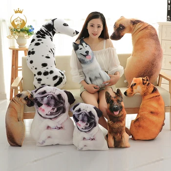 1PCS lepo 3D pliš Kuža blazino simulacije pes pliš plišaste igrače otroške igrače kavč spalnica blazino doma dekoracijo
