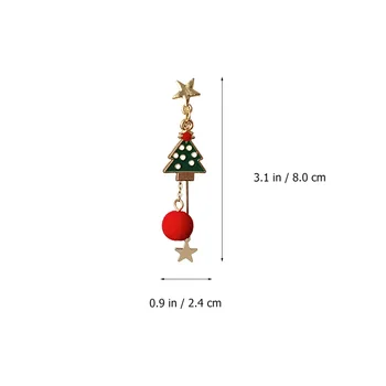 2 Parov Božič Tematskih Ženska Uhan Modi Zlitine Božično Drevo Uhani Risanka Bell Santa Claus Stud Uhani