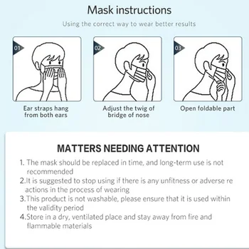 200/400pcs Maske Proti prahu, netkanih materialov za Enkratno uporabo Dihanje Usta Maske Proti Onesnaževanju Varno Zaščito Maske
