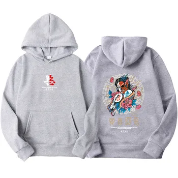 2019 Moda Harajuku Hoodie Majica Mens Priložnostne Black Hip Hop Japan Print Hoodie Ulične Nadlak Moški Pozimi S-3XL