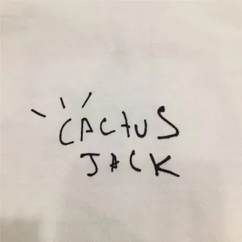 2019 Najboljše Kakovosti TRAVIS SCOTT Cactus Jack Airbrushed Ženske, Moške majice s kratkimi rokavi Top tees Travis Scott ASTROWORLD Moške Poletne majica s kratkimi rokavi