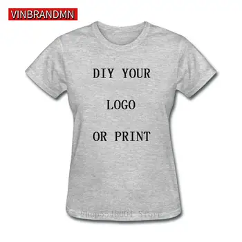 2020 DIY Design Vaš Logotip blagovne Znamke/Slika Visoke Kakovosti Priložnostne po Meri Ženske T-Shirt Moda Dekleta Plus Velikost Tee Majica