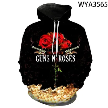 2020 Guns N Roses Band 3D Tiskanja Hoodies Moški Ženske Otroci Sweatshirts Smešno igri Kul Dolgo Oplaščeni Hip Hop Ulične Puloverju