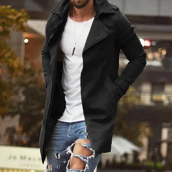 2020 moda Pomlad jesen moška Jakna Mid-dolgo Slim Plus Velikost Windbreaker Moške Priložnostne Plašč Barva Plašč