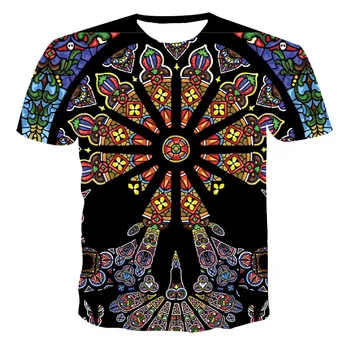 2020 multi-barvne geometrijske mozaik serije vroče 3dT-shirt unisex poletnih vrh čezmejnih tovarne neposredne prodaje