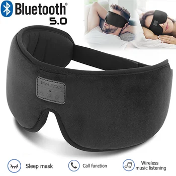 2020 Nadgrajeno 3D Bluetooth 5.0 Spanja Slušalke Eyemask z Ultra-Tanek vgrajeni Stereo Zvočnik Podpora Prostoročno Blocklight