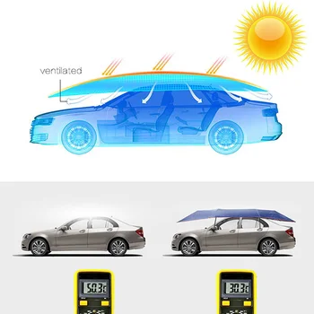 2020 Novo 4x2.1M Avto, Dežnik za Sonce Odtenek Kritje na Prostem Avto Vozilo, Šotor Anti-UV Sonce-Dokaz Za Zunanji Žar Ribolov