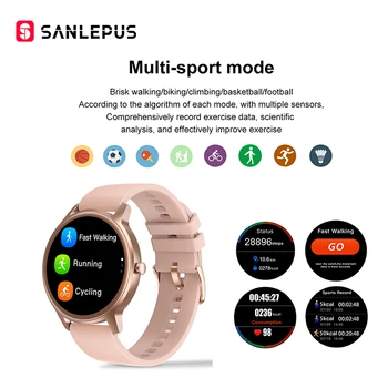2020 NOVO SANLEPUS Pametno Gledati Moda za Ženske Smartwatch Casual Moški Šport Fitnes Zapestnica Band Za Android, Apple Xiaomi Čast