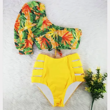 2020 Seksi Bikini Kopalke Ženske Kopalke Push Up Biquini Brazilski Bikini Komplet Zvezal Poletje Plaža Obrabe, Tiskanje Kopalke Ženske