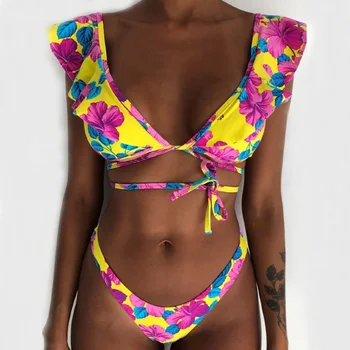 2020 Seksi Bikini Off Ramo Ogrlicom Kopalke Ženske Kopalke Brazilski Kopalke Ženske Bikini Komplet Tangice Biquinis