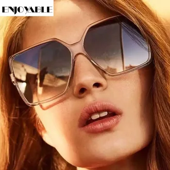 2020 Velika sončna Očala Ženske Oblike za Retro Ženske Kvadratnih sončna Očala Jasno Len blagovne Znamke, Modni Oblikovalec Gothic Velika sončna Očala G181