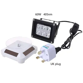 2021 Nove 60 W 405nm UV LED Smole za Zdravljenje Lahka Svetilka Sončne Energije Gramofon US/UK/EU/AU Plug