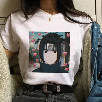 2021 Novi Japonski Anime Naruto Kul Ženske Tshirt Uchiha Sasuke Tshirt Ulične Grafični Svoboden Nekaj Smešno Vrhovi Vintage T-shirt