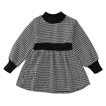 2021 Novo Pomlad Najstniški Otroci Obleke Za Deklice Dolg Rokav Mozaik Princesa Obleko Baby Dekle Oblačila Moda Jeseni