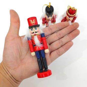 24 Kosov Lesen Nutcracker Lutka Vojak Miniaturne Figurice Letnik Obrt Lutkovno Novo Leto Božični Okraski Doma Dekor