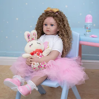 24 Palčni Prerojeni Lutke Otroka Silikonski Malčka Princesa Krpo Telo Modni Prerojeni Menina Za Otroke Dan Otrok XMAS Darila