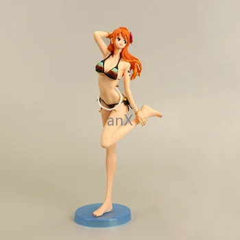 25 cm anime enem kosu predstavnica nami-ja kopalke sedel PVC akcijska figura, igrače anime modra Bela seksi dekle kopalke predstavnica nami-ja lutka zbirateljske igrače