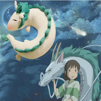 28 cm Vroče Ghibli Hayao Miyazaki Anime Plišastih Igrač Živahen Stran Haku Srčkan Lutka Polnjene Plišastih Igrač U-Oblika Vratu Blazino Božično Darilo