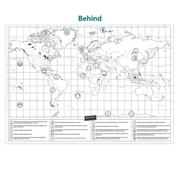 2PCS/set Nič Zemljevidu Sveta Ustvarjalne List Potovanje Načrtovalec Zemljevid DIY Dekoracijo Stenske Nalepke Pisarni Šole, Pisalne Potrebščine