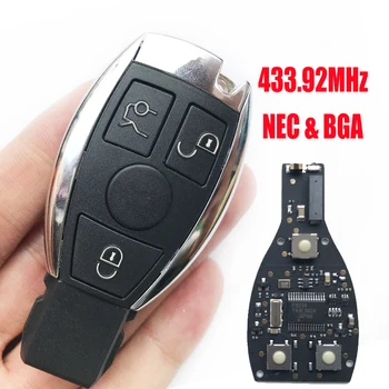 3 Gumbi, Avto Ključ Za Mercedes Benz po letu 2000+ NEC&BGA Tip Auto Smart Remote Key fob s 433.92 MHz zamenjajte NEC Čip