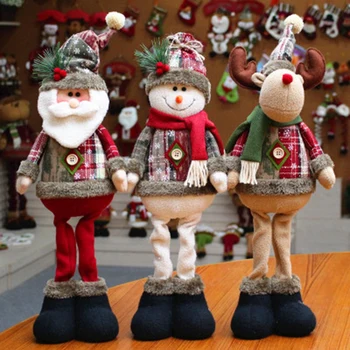 3 kosov, Božični Okraski Darilo, ki se Razteza Santa Claus Snežaka Lutka plišastih Igrač Lutkovno Lutka Božič Jelena Jelena