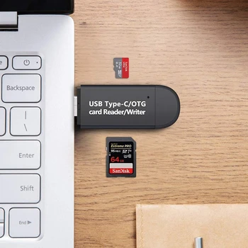 3 v 1 Bralnik Kartic Tip C & Micro USB & USB na Micro SD SD TF Card Reader OTG Smart Pomnilniške kartice Microsd, Cardreader Za iPad