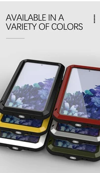 360 Celotno Zaščitno Shockproof oklep Primeru telefon za Samsung Galaxy S20 FE Kovine Aluminij Odbijača Pokrovček za Samsung S20 FE Primeru