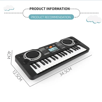 37 Tipk Digitalne Glasbe Elektronski Tipkovnici Odbor Električni Klavir Otrok Elektronski Klavir Glasbila, Glasbeno Učenje Igrače