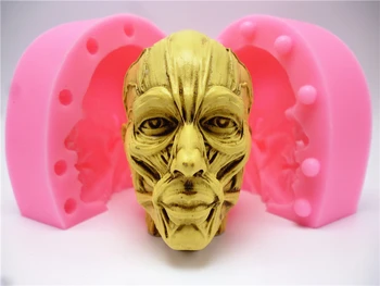 3D Anatomija Lobanje Torto Plesni Silikonsko Plesni Čokolado in Sadra Sveče, Mila Sladkarije Plesni Kuhinja Pečemo Brezplačna Dostava
