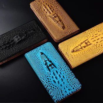 3D Krokodil Teksturo Primeru Telefon Za LG G6 G7 G8 G8S V30 V40 V50 ThinQ K40 K40S K50S Pravega Usnja Flip Stojalo Telefon Kritje Vrečko