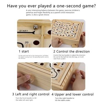 3D Magnetni Žogo Labirint Puzzle Igrača Izziv Bilance Izobraževalne Igrače Darilo Lesa Primeru Polje Zabavno Možganov Strani, Igra za Otroke, Odrasle S/M/L