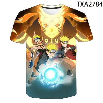 3D T-shirt Anime Naruto Majica s kratkimi rokavi Moški, Ženske, Otroci, Kratek Rokav Kul Tees Moda Priložnostne Poletje Fant Dekle Otroci Ulične Vrhovi
