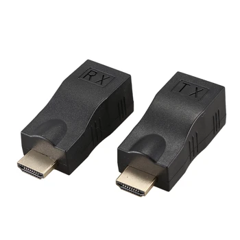 4K 3D HDMI 1.4 30 M Extender za RJ45 Nad Cat 5e/6 Omrežje LAN Ethernet Adapter