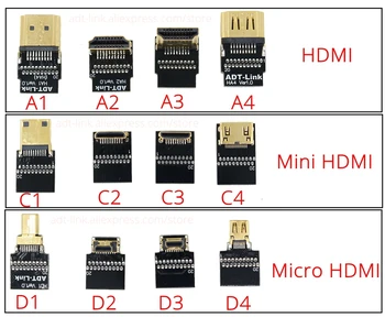 4Kx2K@60 hz 2,0 V Največ 90 Kota Mini-HDMI Moški-HDMI ženski Podaljša Kabel Podaljšek 3D 20Pin polni Priključek EMI Zaščiteni A4C2
