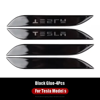 4PCS Vozila, Vrata Zaviti Ročaj Nalepke Nalepke Set Za Tesla Model X S 12-20