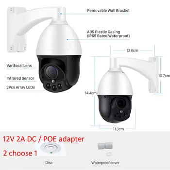 4X Auto Zoom IP Kamere PTZ Prostem Nepremočljiva XMEye Speed Dome POE CCTV Kamere 3MP /2MP Mini PTZ Nadzor IR Kamera 1080P