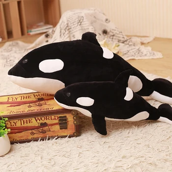50 cm 80 cm 120 cm orka Orcinus Orca Črno Belo Blazino Plišastih Lutka Shark Otroci Mehke Igrače