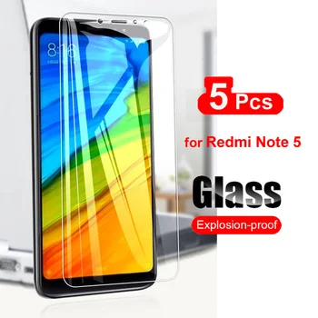 5Pcs Za Xiaomi Redmi Opomba 5 Note5 Kaljeno Steklo Screen Protector Za Xiaomi Redmi Opomba 5A Pro Transparentno Steklo Film 9H