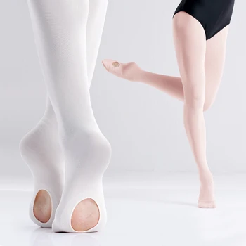 60D Zamenljivih Balet Nogavice Balet Ples Dokolenke Brezhibno Pantyhose Ples Nogavice Z Luknjo