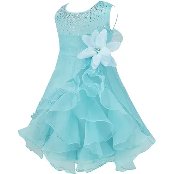 6M-3Years Elegantno Dekle Obleko Roza Čipke slonovine cvet dekle obleko za beach Party Til baby toddler punca obleke pozimi 2017