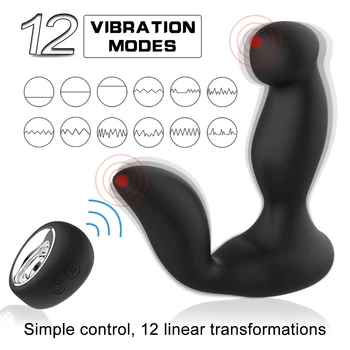 7 Načini Vibracijska Prostate Massager Vibrator Za Moške Analni Seks Igrača Brezžični Daljinski Butt Plug G Spot Stimulator Odraslih Izdelki