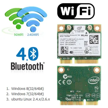 876M Dual Band 2.4+5 G Bluetooth V4.0 Wifi Brezžično kartico Mini PCI-Express Kartica Za Intel 7260 AC DELL 7260HMW CN-08TF1D