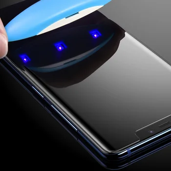 9D Ukrivljen UV-Nano Tekoče Kaljeno Steklo Ohišje Za LG V30 V40 V50 Polno Zajetje UV Film Za LG G7 G8 Plus Thinq Screen Protector