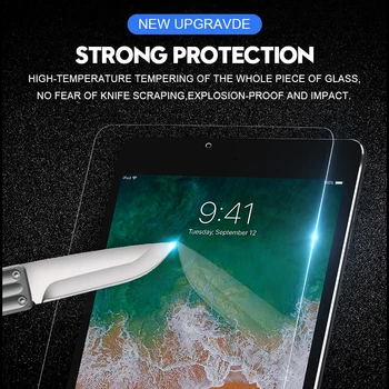 9H Kaljeno Steklo Za iPad 10.2-inch 2019 2.5 D Polno Kritje Screen Protector Za iPad Pro 11 Zrak 2 3 4 MiNi 5 4 3 2 2017 2018 2020