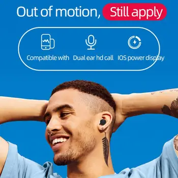 A6S TWS Mini Airdots Brezžične Slušalke Bluetooth 5.0 HI-fi Slušalke za V uho Šport Teče Vodotesne Slušalke Za Huawei Xiaomi