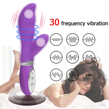 AAA Baterije 30 Frekvence Klitoris G Spot Dvojno Motorji radijskih valov Vibrator Izdelke, povezane s spolnostjo Seks Igrače